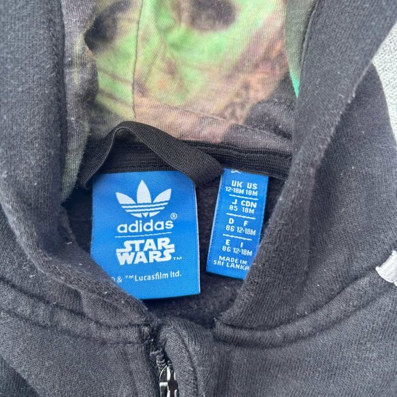 Adidas Starwards Zip up sweater 12/18 months - Picture 2 of 4